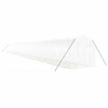 vidaXL Fóliovník s oceľovým rámom biely 48 m² 24x2x2 m