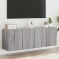vidaXL TV skrinky nástenné 2 ks sivé sonoma 60x30x41 cm