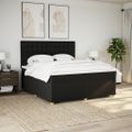 vidaXL Posteľný rám boxspring s matracom čierny 180x200 cm látka