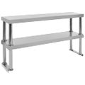 vidaXL Kuchynský pracovný stôl s policou 120x60x150 cm nehrdzavejúca oceľ