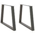 vidaXL Nohy k jedálenskému stolu v tvare V, 2 ks, antracitové, 90 x (72-73,3) cm, oceľ