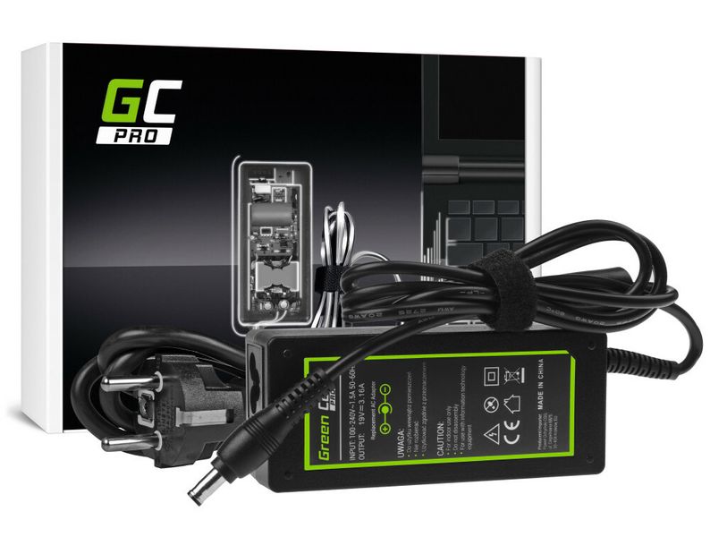 Green Cell AD20P PRO nabíjačka pre notebooky Samsung 60W 19V 3.16A  5.5mm-3.0mm