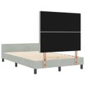 vidaXL Posteľ s pružinovým rámom Svetlosivá 120 x 200 cm Zamat