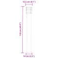 vidaXL Vonkajšia stojaca lampa zásuvka čierna 110cm nehrdzavejúca oceľ