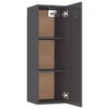 vidaXL TV skrinky 2 ks, lesklé sivé 30,5x30x90 cm, kompozitné drevo