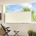vidaXL Zaťahovacia bočná markíza na terasu 100x314 cm, krémová