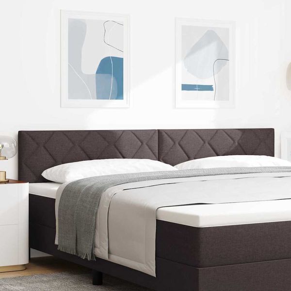 vidaXL LED hlavová doska Hnedá 200 cm látka