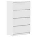 vidaXL Komoda, biela 60x35x98,5 cm, kompozitné drevo