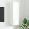 vidaXL TV nástenná skriňa 30 x 31 x 100 cm Biela Kompozitné drevo