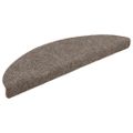 vidaXL Schodové rohože, samolepiace, 20 ks, 56x17x3 cm, béžové, polkruhové