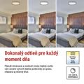 LED nástenné svietidlo ILVI, kruhové 45 W, stmievateľné so zmenou CCT, biela + drevo