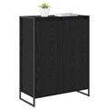 vidaXL Skriňa na topánky Čierny dub 79 x 36 x 100 cm Kompozitné drevo