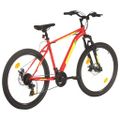 vidaXL Horský bicykel 21 rýchlostí 27,5" koleso 42 cm rám červený