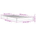 vidaXL Posteľný rám dub sonoma 90x200 cm kompozitné drevo a kov