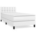 vidaXL Boxspring posteľ s matracom biela 80x200 cm umelá koža