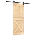 vidaXL Posuvné dvere 80 x 210 cm Masívne borovicové drevo (neupravené)