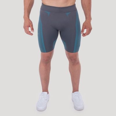 Bezšvové šortky OG1 Grey/Blue - GymBeam, veľkosť S