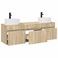 vidaXL Set kabinetov do kúpeľne 3 ks Dub sonoma 49 x 44,5 x 65 cm