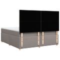 vidaXL Boxspring posteľ s matracom sivohnedý 200x200 cm látka