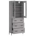 vidaXL Vysoká skrinka sivý dub sonoma 69,5x34x180 cm spracované drevo