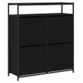vidaXL Skriňa na topánky 100 x 34 x 112 cm Kompozitné drevo Čierny dub