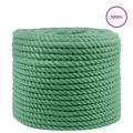 vidaXL Jutové lano 10 mm Zelená 100% Tossa juta