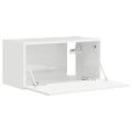 vidaXL TV nástenná skriňa 60 x 31 x 29,5 cm Lesklá biela