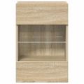 vidaXL Nástenné skrinky s LED osvetlením pre TV 2 ks dub sonoma 40x30x60,5cm