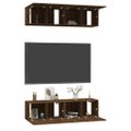 vidaXL TV stolíky 4 ks hnedý dub 60x30x30 cm spracované drevo