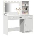 vidaXL Toaletný stolík 2 ks Biela 78,5 x 41 x 135 cm Kompozitné drevo
