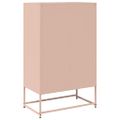 vidaXL Vysoká skrinka ružová 68x39x111,5 oceľ