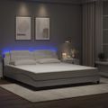 vidaXL Rám postele s LED bez matraca Zadar biely 180x200 cm