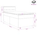 vidaXL Posteľ boxspring s matracom Tmavosivá 90 x 200 cm Látka