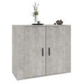vidaXL Komoda betónovo sivá 80x33x70 cm spracované drevo