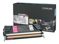 Extra vysoká výťažnosť - purpurová - originálna - kazeta s farbivom LCCP - pre Lexmark C534dn, C534dtn, C534n