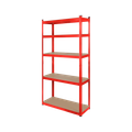 Kovový úložný regál Atos RB-1251R 180x90x40 cm červený