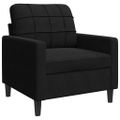 vidaXL Kreslo čierne 60 cm zamat