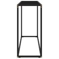 vidaXL Konzolový stolík čierny 100x35x75 cm tvrdené sklo