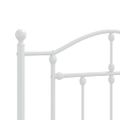vidaXL Kovové náhradné čelo postele biele 90 cm