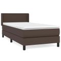 vidaXL Boxspring posteľ s matracom hnedá 100x200 cm umelá koža