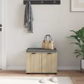 vidaXL Predsieňová lavica s vankúšom Sonoma dub 60 x 38 x 46 cm