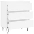 vidaXL Komoda biela 60x35x70 cm spracované drevo