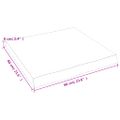 vidaXL Stolová doska svetlohnedá 60x60x(2-6)cm ošetrený masív hrany