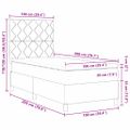vidaXL Posteľ s pružinovým rámom Krémová 100 x 200 cm látka