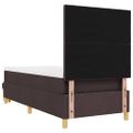 vidaXL Posteľ s pružinovým rámom Tmavo hnedá 200 x 80 cm látka