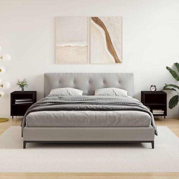 vidaXL Nočné skrinky 2 ks čierne 40x30x50 cm kompozitné drevo