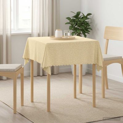 vidaXL Uterák na stôl Štvorcový Krémovo biela 110 x 110 cm