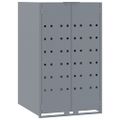 vidaXL Úložisko na 6 košov na kolieskach sivé 414x79x117 cm oceľ