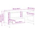 vidaXL TV skrinka 100 x 36 x 49,5 cm Staré drevo Kompozitné drevo