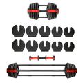 Jednoručná / obojručná variabilná činka HMS SGR40 PRO SET 2v1 40 kg